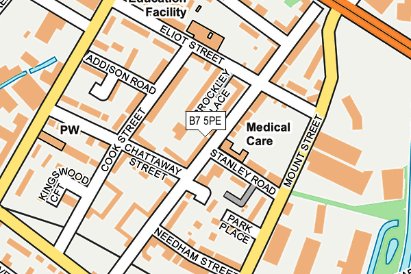 B7 5PE map - OS OpenMap – Local (Ordnance Survey)