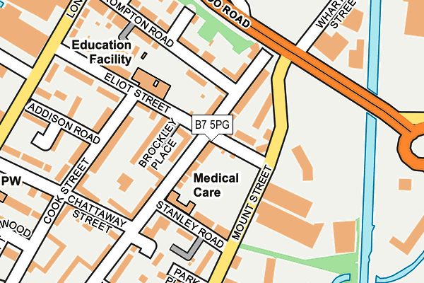 B7 5PG map - OS OpenMap – Local (Ordnance Survey)