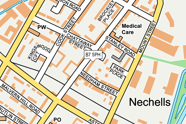 B7 5PH map - OS OpenMap – Local (Ordnance Survey)