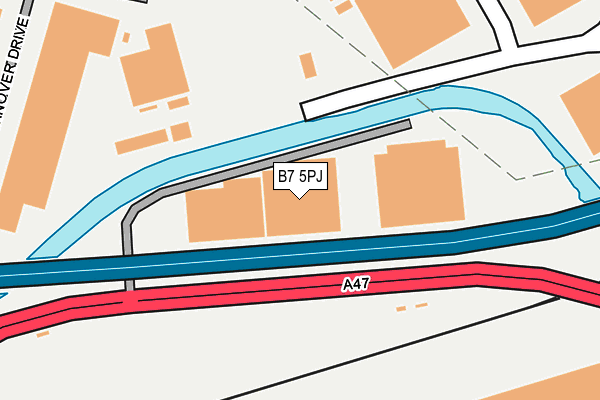 B7 5PJ map - OS OpenMap – Local (Ordnance Survey)