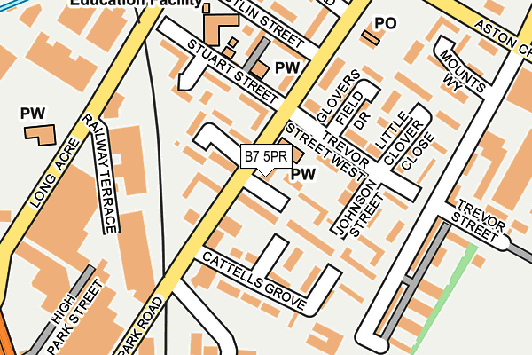 B7 5PR map - OS OpenMap – Local (Ordnance Survey)