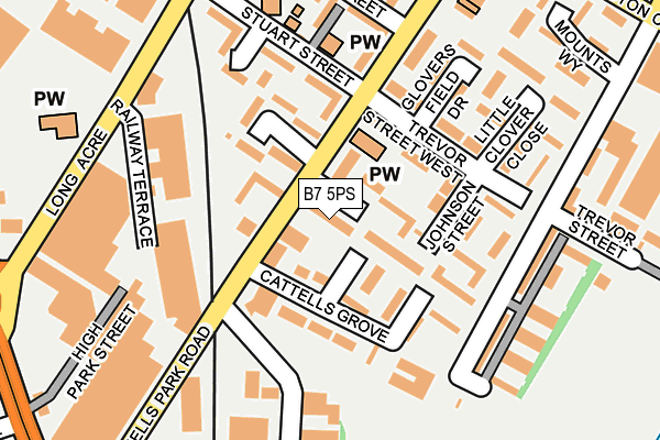 B7 5PS map - OS OpenMap – Local (Ordnance Survey)