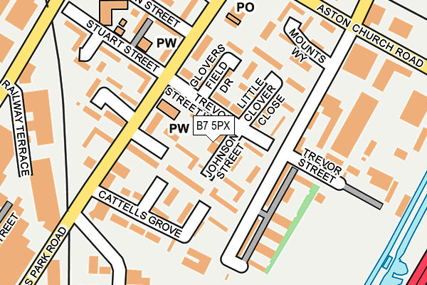 B7 5PX map - OS OpenMap – Local (Ordnance Survey)