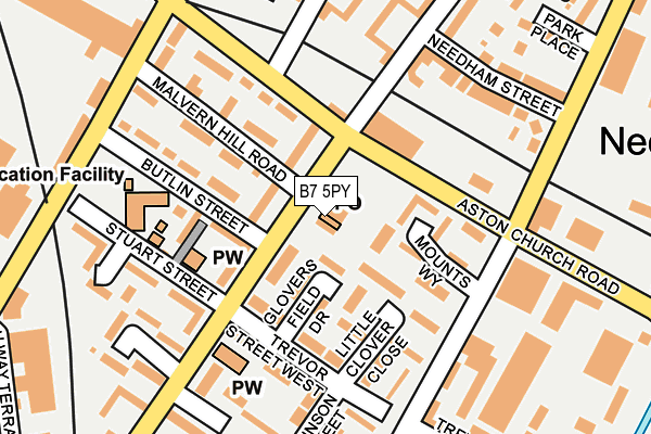 B7 5PY map - OS OpenMap – Local (Ordnance Survey)