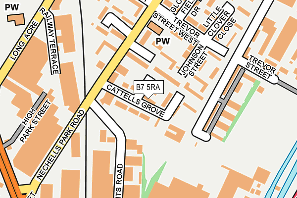 B7 5RA map - OS OpenMap – Local (Ordnance Survey)