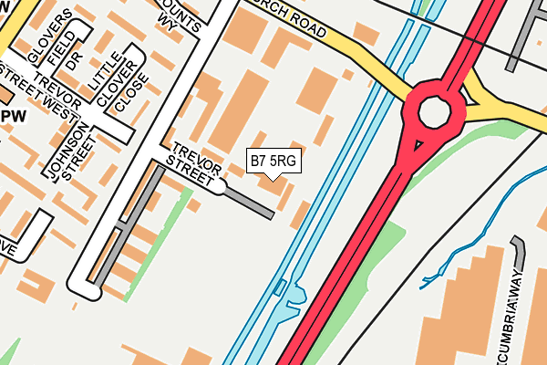 B7 5RG map - OS OpenMap – Local (Ordnance Survey)