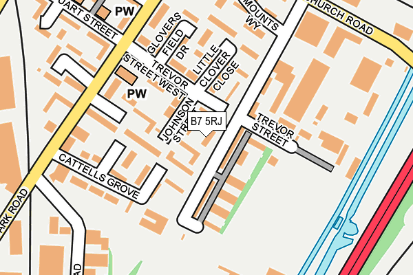 B7 5RJ map - OS OpenMap – Local (Ordnance Survey)