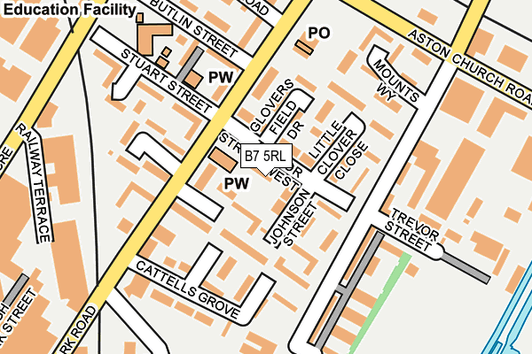 B7 5RL map - OS OpenMap – Local (Ordnance Survey)