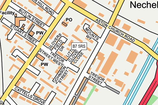 B7 5RS map - OS OpenMap – Local (Ordnance Survey)