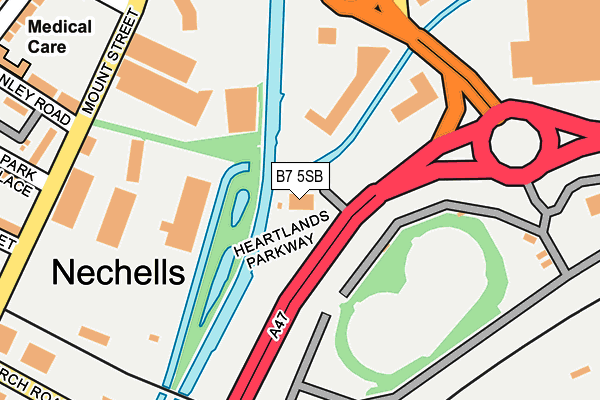 B7 5SB map - OS OpenMap – Local (Ordnance Survey)