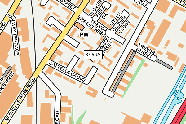 B7 5UA map - OS OpenMap – Local (Ordnance Survey)