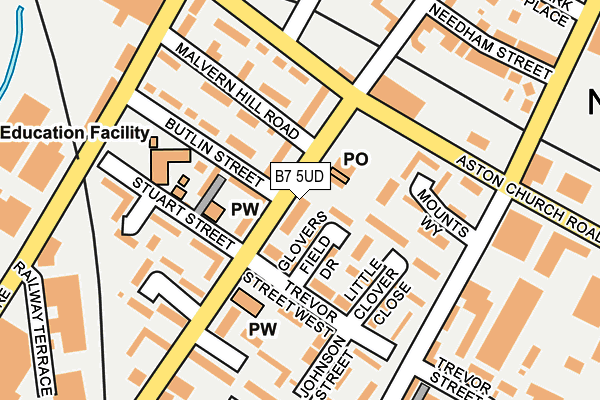 B7 5UD map - OS OpenMap – Local (Ordnance Survey)