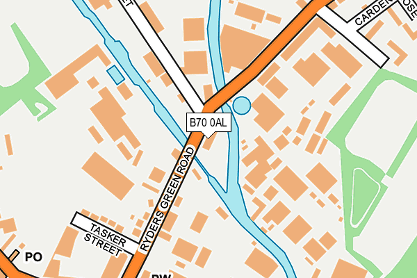 B70 0AL map - OS OpenMap – Local (Ordnance Survey)