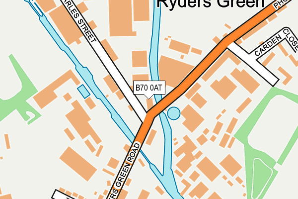 B70 0AT map - OS OpenMap – Local (Ordnance Survey)