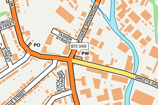 B70 0AW map - OS OpenMap – Local (Ordnance Survey)