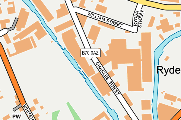 B70 0AZ map - OS OpenMap – Local (Ordnance Survey)