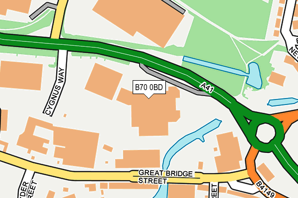 B70 0BD map - OS OpenMap – Local (Ordnance Survey)