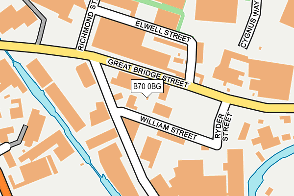 B70 0BG map - OS OpenMap – Local (Ordnance Survey)