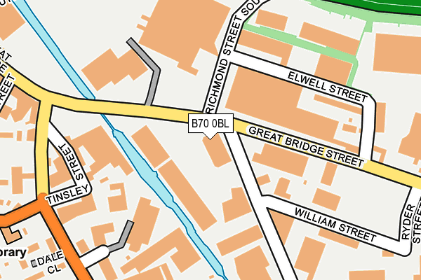 B70 0BL map - OS OpenMap – Local (Ordnance Survey)