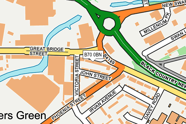 B70 0BN map - OS OpenMap – Local (Ordnance Survey)