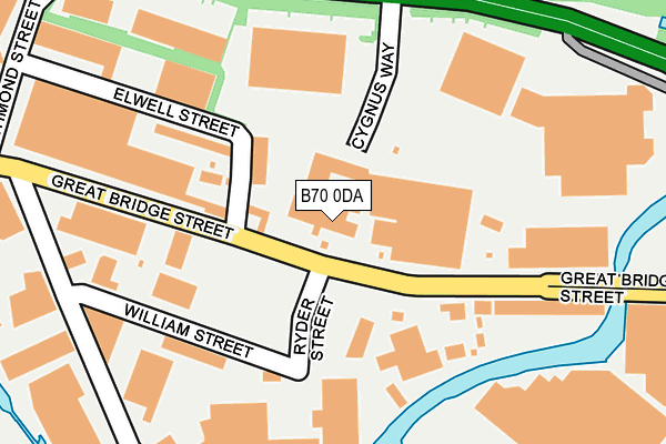 B70 0DA map - OS OpenMap – Local (Ordnance Survey)