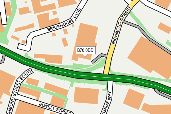 B70 0DD map - OS OpenMap – Local (Ordnance Survey)