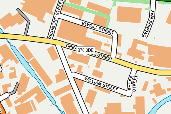 B70 0DE map - OS OpenMap – Local (Ordnance Survey)