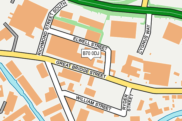B70 0DJ map - OS OpenMap – Local (Ordnance Survey)