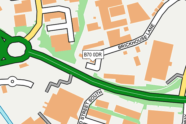 B70 0DR map - OS OpenMap – Local (Ordnance Survey)