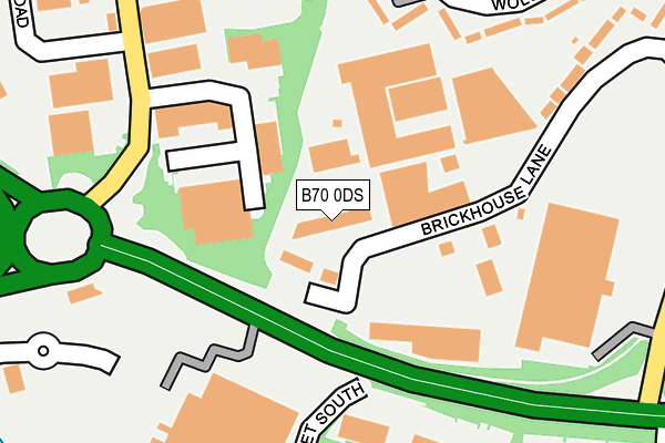 B70 0DS map - OS OpenMap – Local (Ordnance Survey)