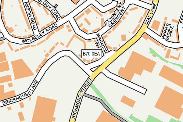 B70 0EA map - OS OpenMap – Local (Ordnance Survey)
