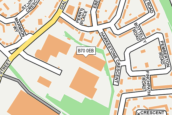 B70 0EB map - OS OpenMap – Local (Ordnance Survey)