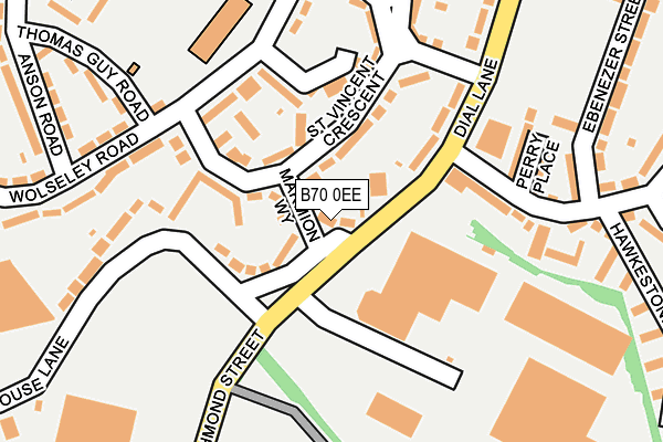 B70 0EE map - OS OpenMap – Local (Ordnance Survey)