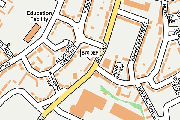 B70 0EF map - OS OpenMap – Local (Ordnance Survey)