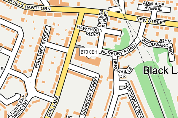 B70 0EH map - OS OpenMap – Local (Ordnance Survey)