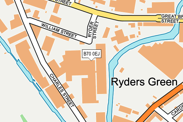 B70 0EJ map - OS OpenMap – Local (Ordnance Survey)