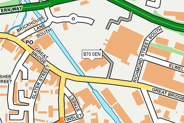 B70 0EN map - OS OpenMap – Local (Ordnance Survey)