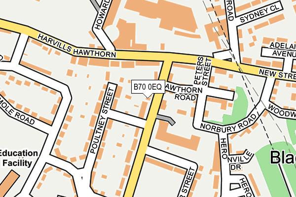 B70 0EQ map - OS OpenMap – Local (Ordnance Survey)