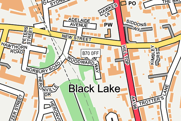 B70 0FF map - OS OpenMap – Local (Ordnance Survey)