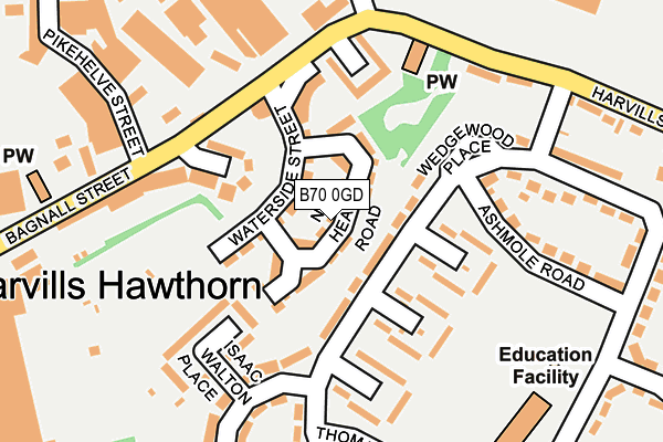 B70 0GD map - OS OpenMap – Local (Ordnance Survey)