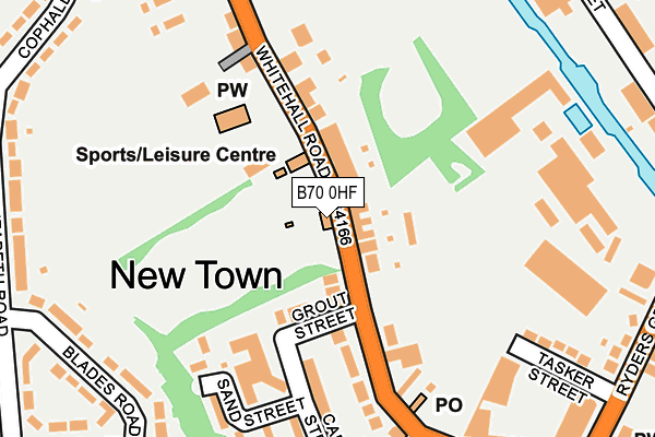 B70 0HF map - OS OpenMap – Local (Ordnance Survey)