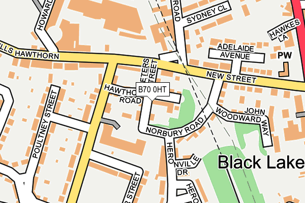 B70 0HT map - OS OpenMap – Local (Ordnance Survey)