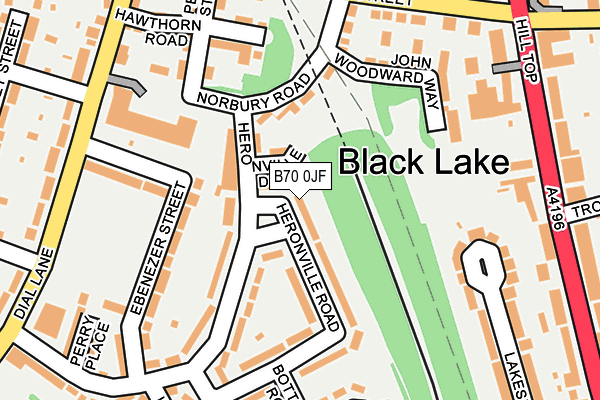 B70 0JF map - OS OpenMap – Local (Ordnance Survey)