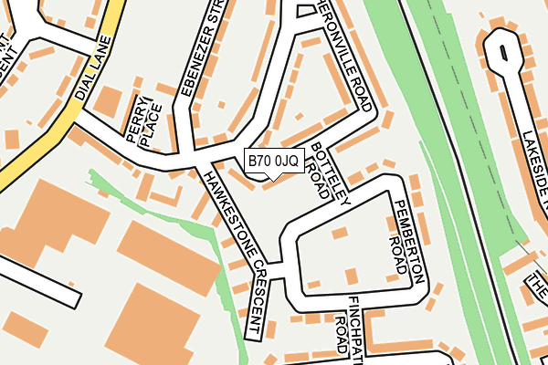 B70 0JQ map - OS OpenMap – Local (Ordnance Survey)