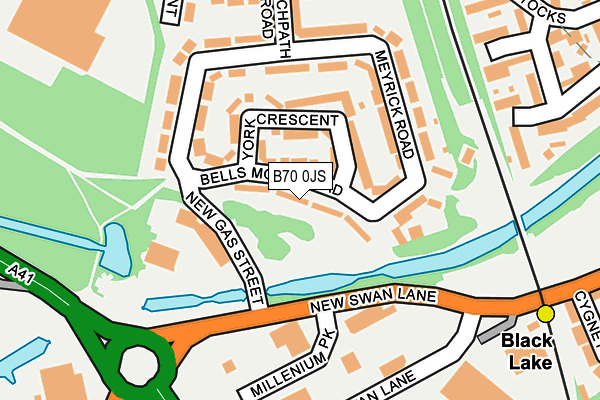B70 0JS map - OS OpenMap – Local (Ordnance Survey)