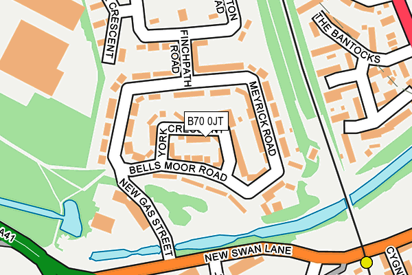 B70 0JT map - OS OpenMap – Local (Ordnance Survey)