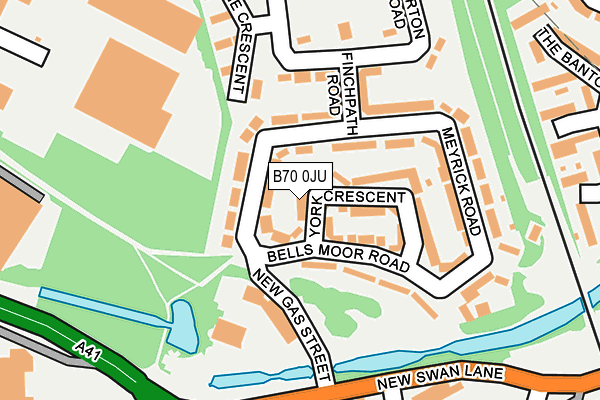 B70 0JU map - OS OpenMap – Local (Ordnance Survey)