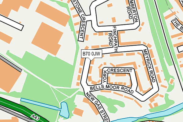 B70 0JW map - OS OpenMap – Local (Ordnance Survey)