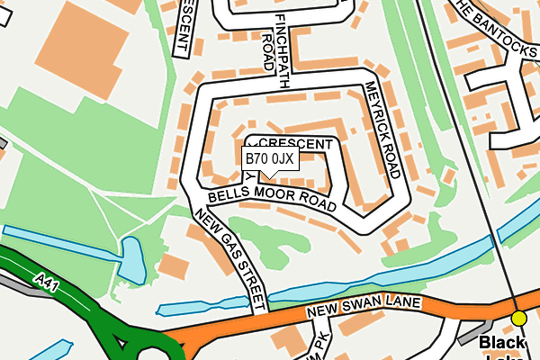 B70 0JX map - OS OpenMap – Local (Ordnance Survey)