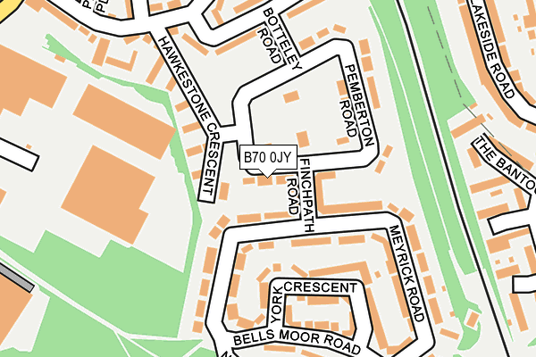 B70 0JY map - OS OpenMap – Local (Ordnance Survey)